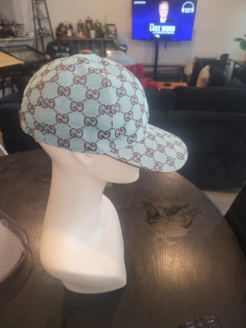 NWT Gucci GG Monogram Canvas Baseball Cap Hat Brown